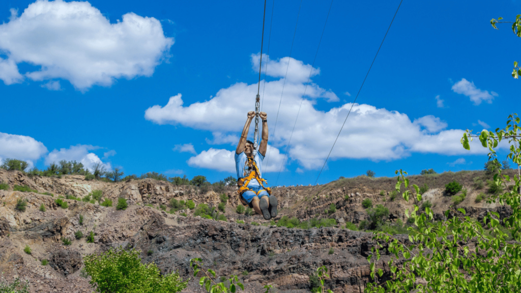 Camelback Mountain Adventures in the Poconos offers the longest zipline 